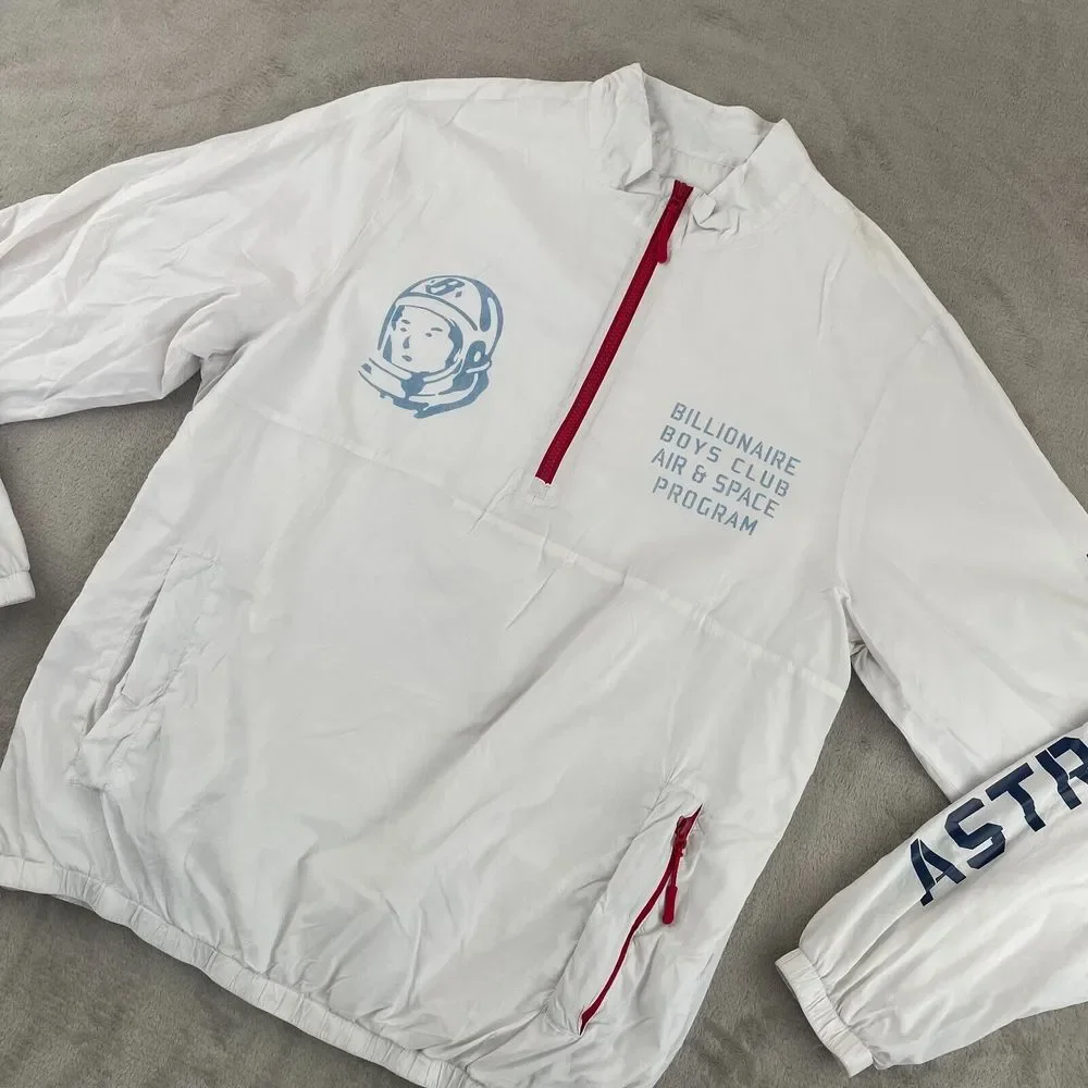 Billionaire Boys Club Men Blast Jacket‎ Men Large White Pullover Zip Pockets